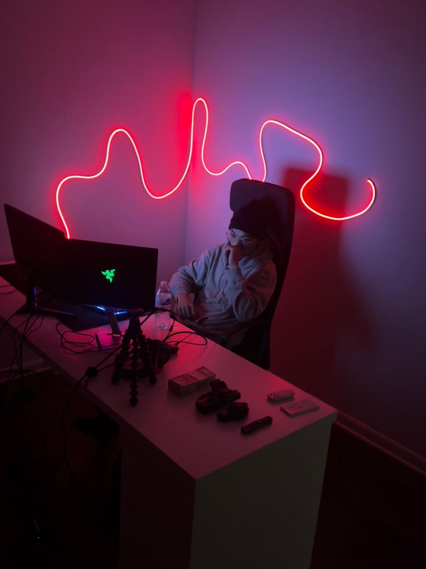 W.M.P. founder at the studio workspace, building client projects
